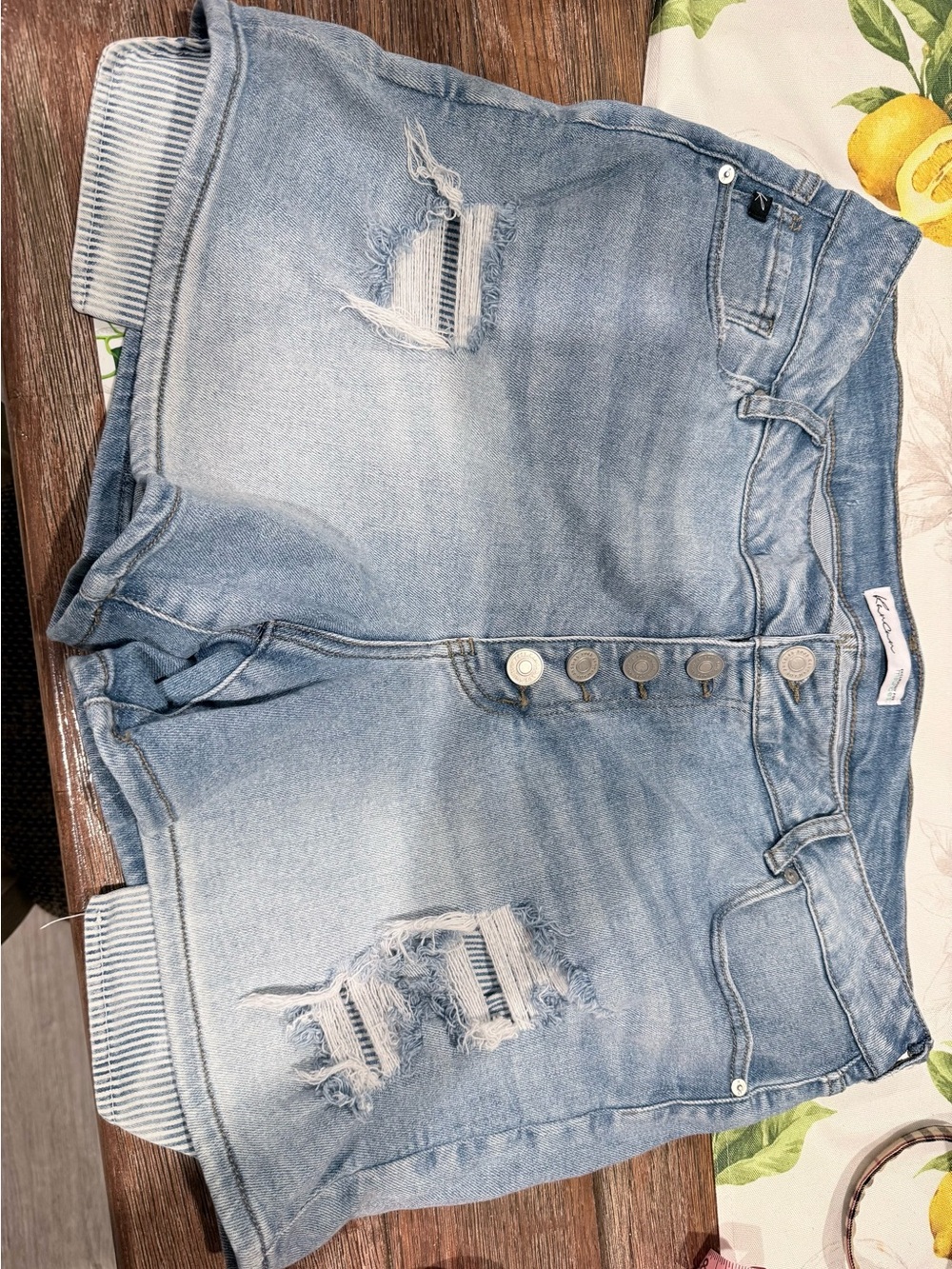 KanCan Light Blue Distressed Women’s Denim Shorts